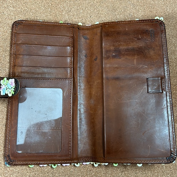 Vintage Coach bifold customized wallet donut embroidery - Picture 9 of 16